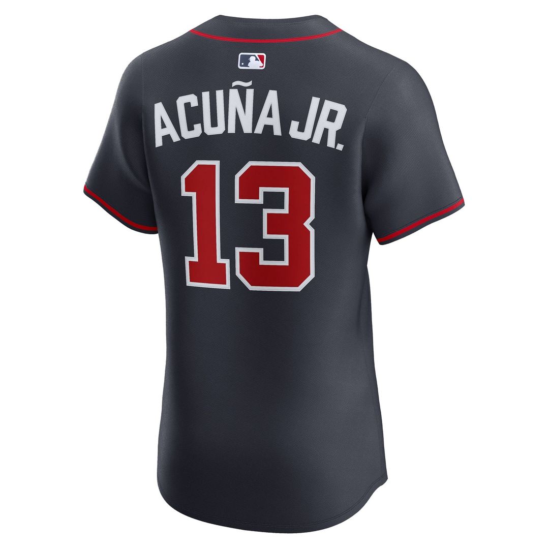 Atlanta Braves Ronald Acuña Jr. Nike Alternate 2 Elite Jersey - Red