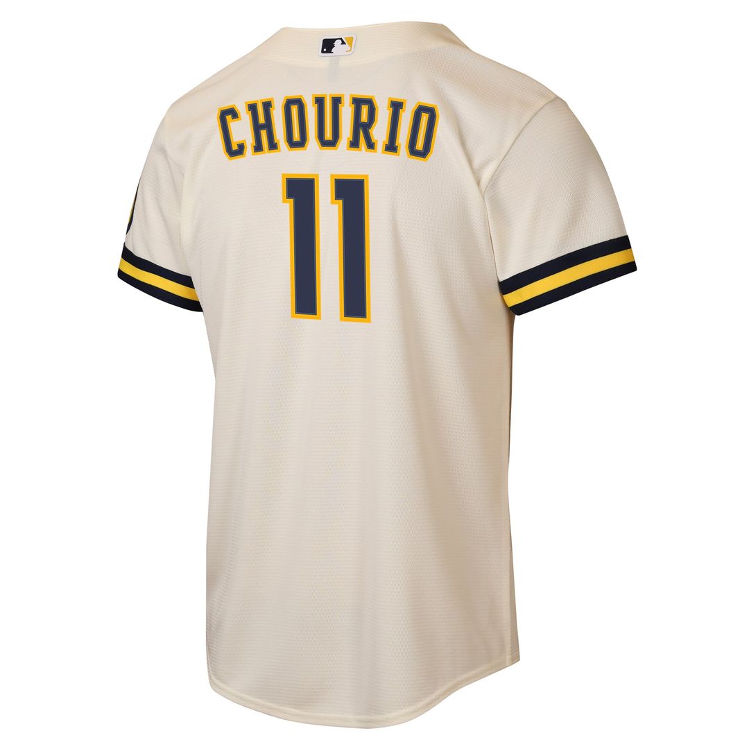 Milwaukee Brewers Jackson Chourio Nike Youth Road Stadium Jersey - Powder Blue