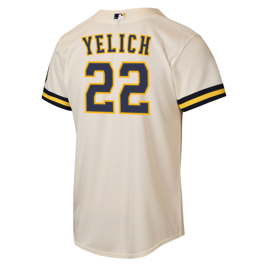 Milwaukee Brewers Christian Yelich Nike Youth Road Stadium Jersey - Powder Blue
