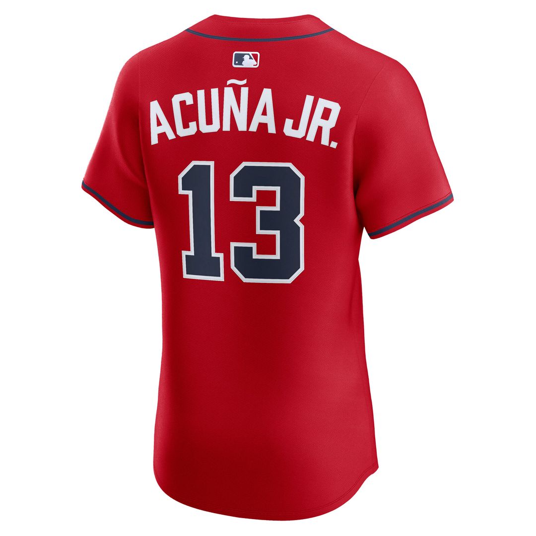 Atlanta Braves Ronald Acuña Jr. Nike Alternate Elite Jersey - Navy