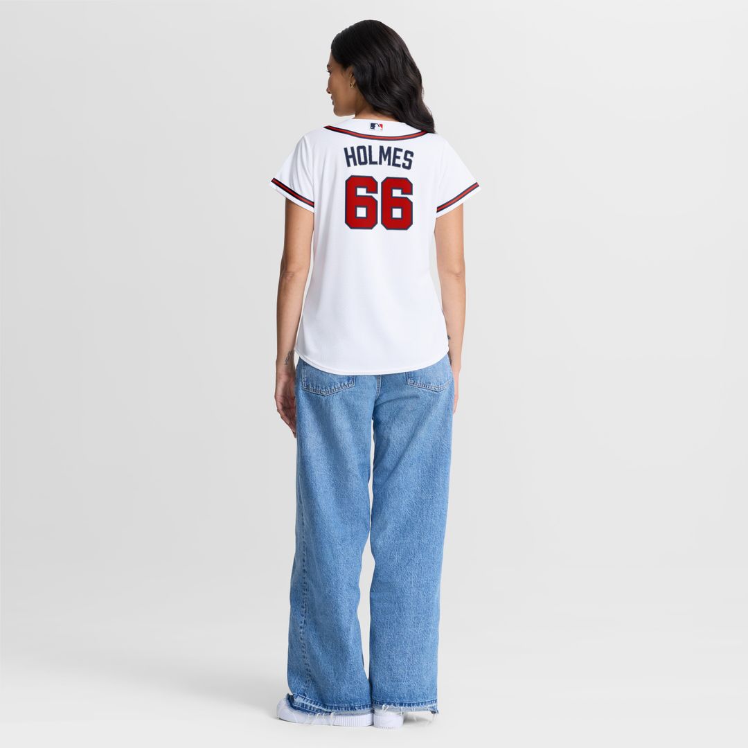 Atlanta Braves Grant Holmes Nike Women's Home Replica Jersey - White