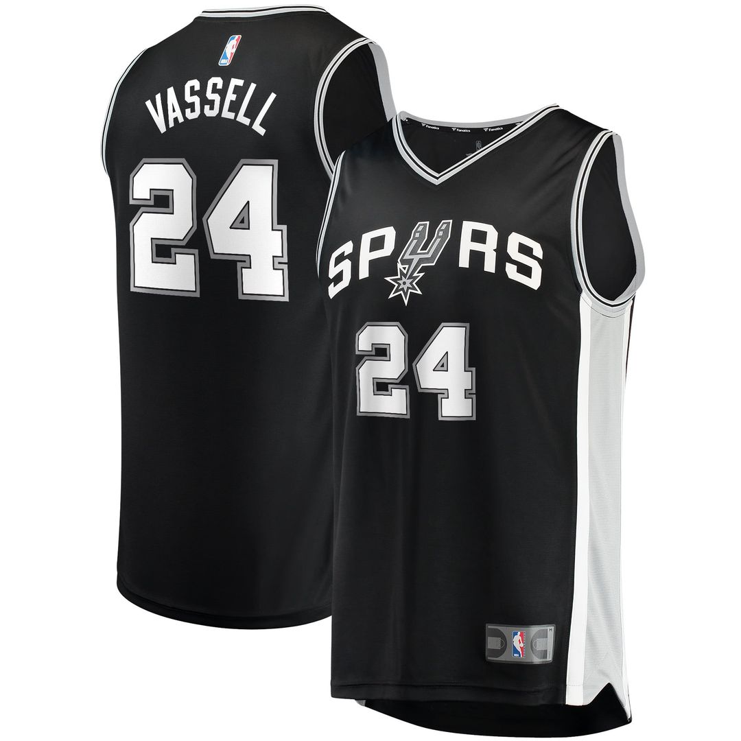 San Antonio Spurs Devin Vassell Fanatics Fast Break Replica Jersey - Icon Edition - Black
