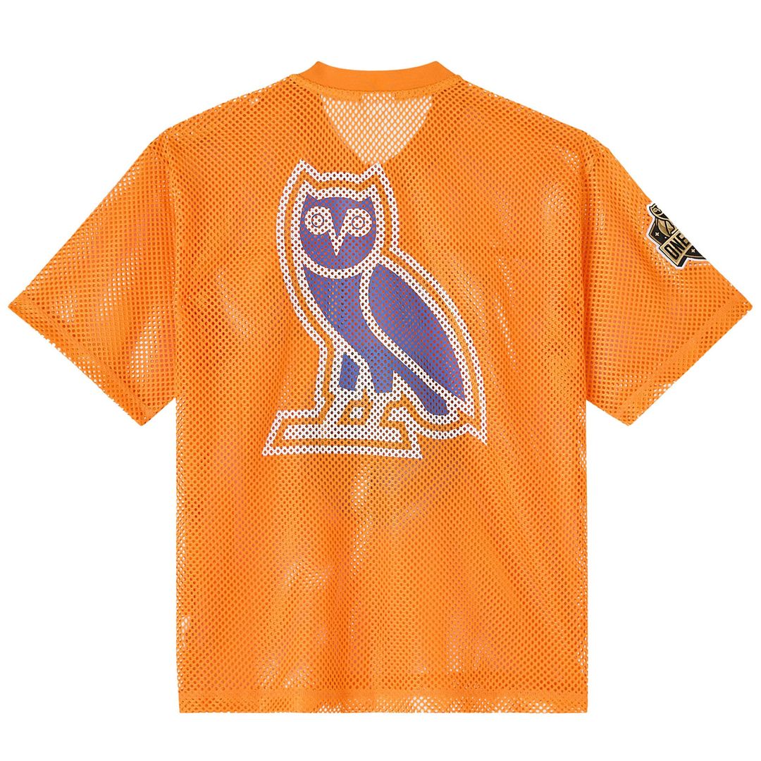 New York Knicks OVO x NBA Mesh Football Fashion Jersey - Orange