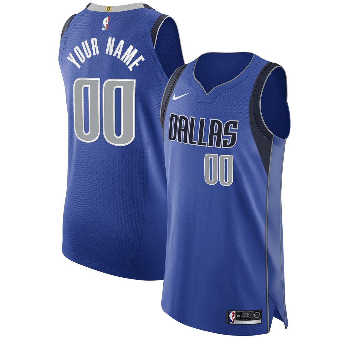 Dallas Mavericks Nike 2020/21 Authentic Custom Jersey Royal - Icon Edition