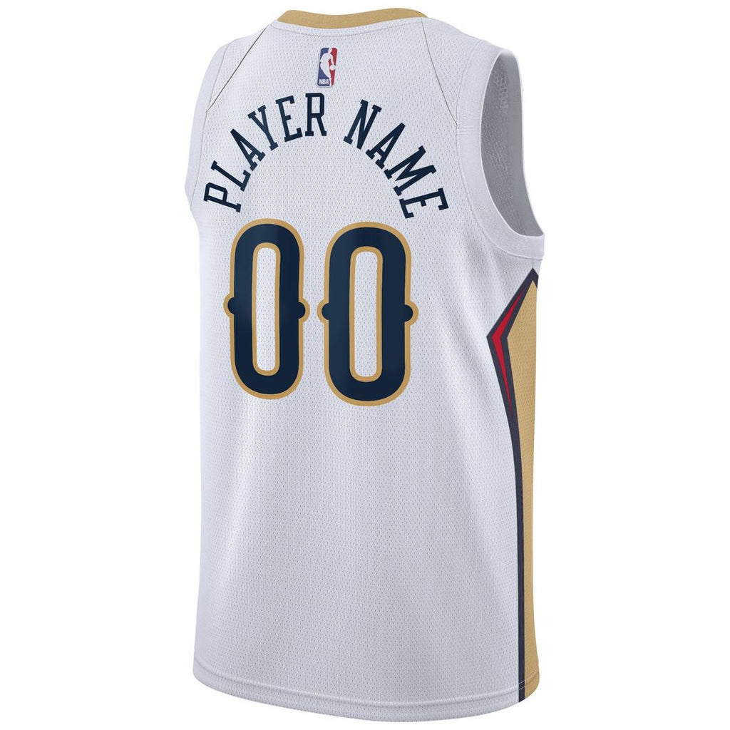 New Orleans Pelicans Nike 2020/21 Swingman Custom Jersey - Association Edition - White