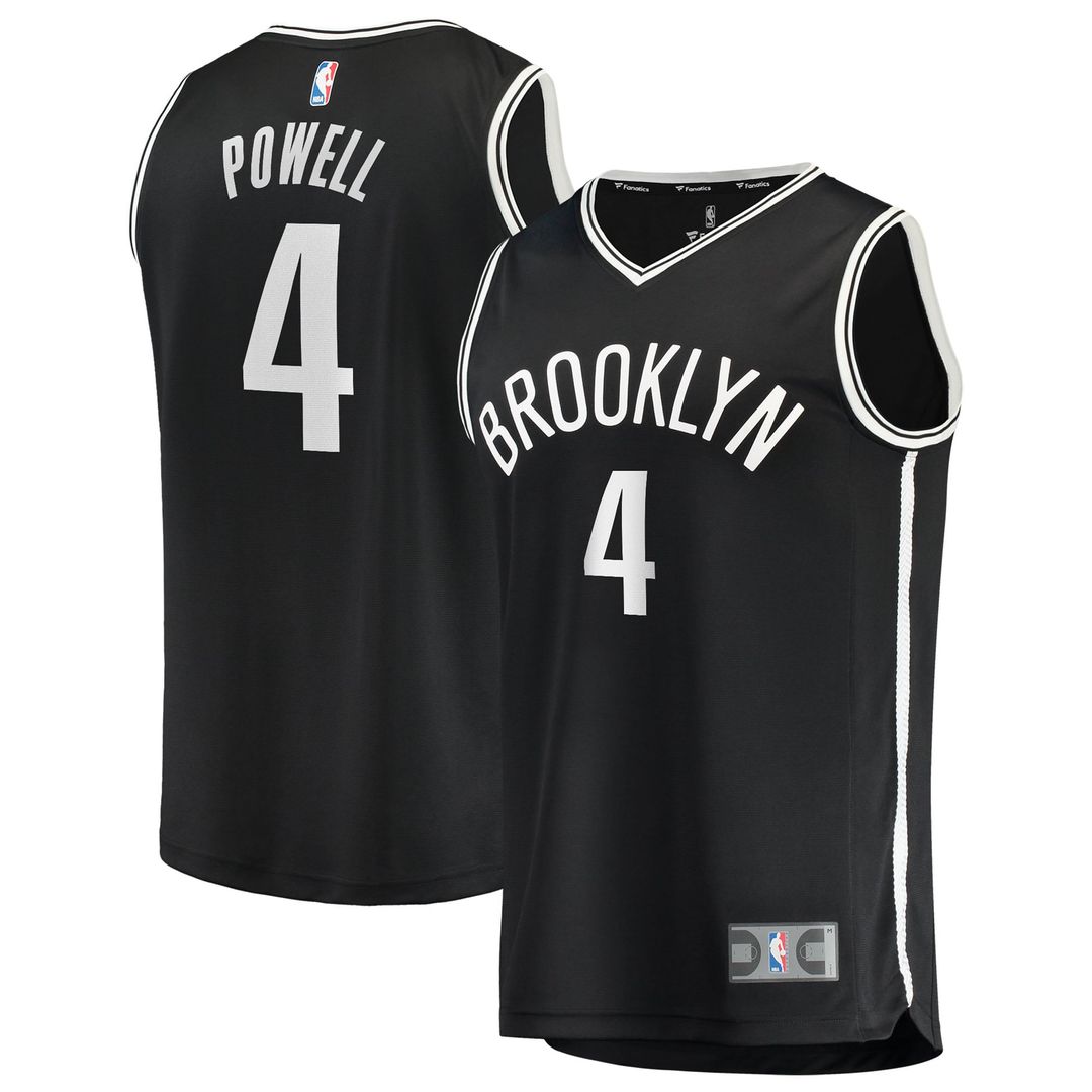 Brooklyn Nets Drake Powell Fanatics Youth Fast Break Replica Jersey - Black - Icon Edition