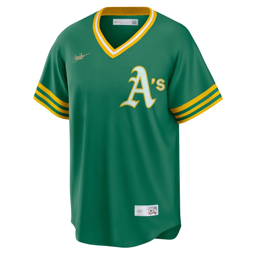 Athletics Nike Road Cooperstown Team Jersey - Kelly Green