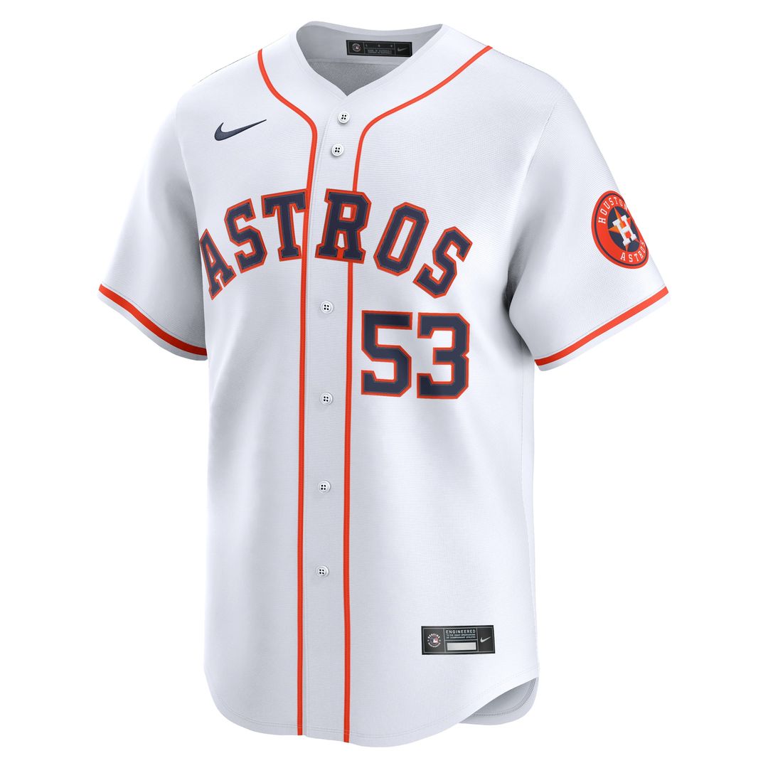 Houston Astros Cristian Javier Nike Home Limited Player Jersey - White