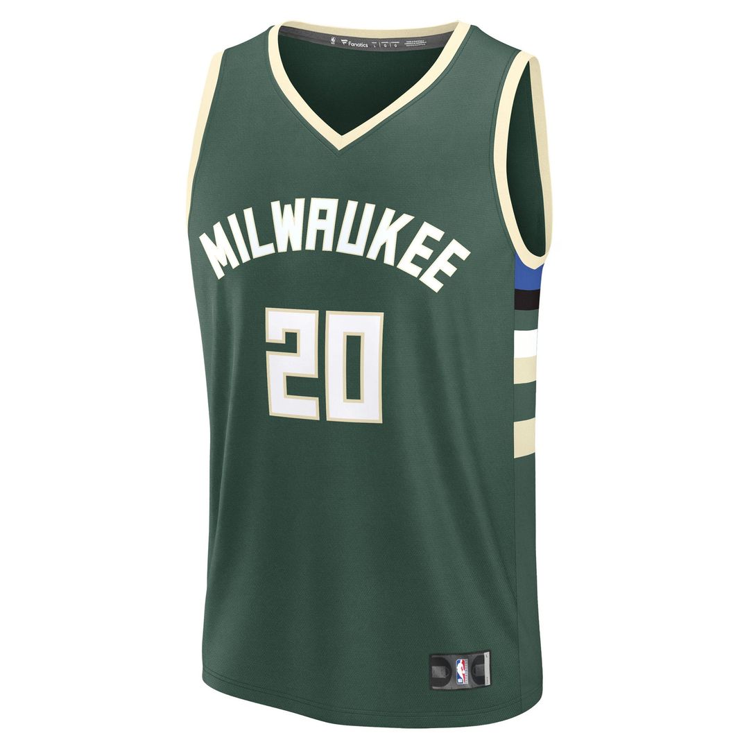 Milwaukee Bucks A.J. Green Fanatics Fast Break Replica Player Jersey - Icon Edition - Hunter Green