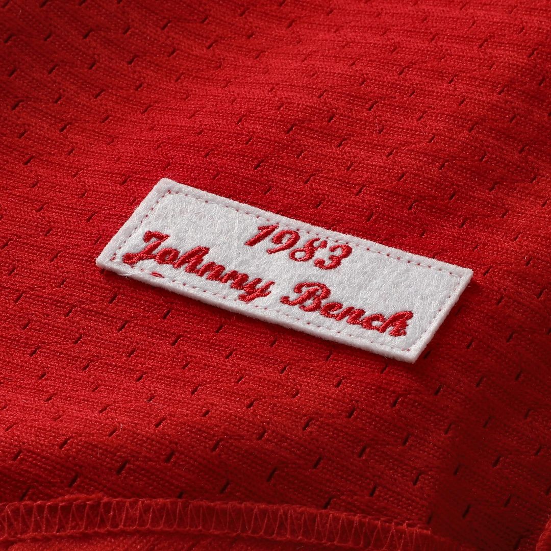 Cincinnati Reds Johnny Bench Mitchell & Ness Authentic Batting Practice Jersey - Scarlet