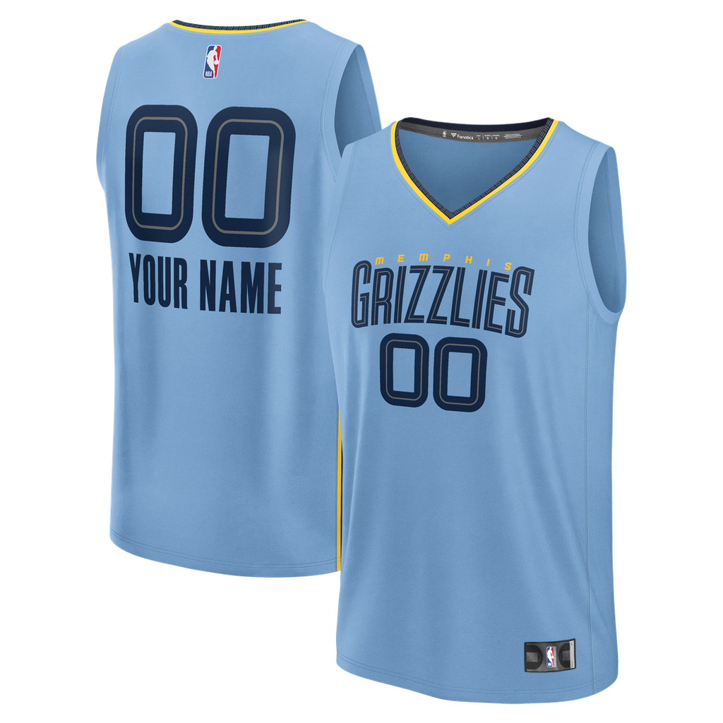 Memphis Grizzlies Fanatics Youth Fast Break Custom Jersey - Icon Edition - Navy