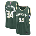 Milwaukee Bucks Giannis Antetokounmpo Fanatics Youth Fast Break Replica Player Jersey - Icon Edition - Hunter Green