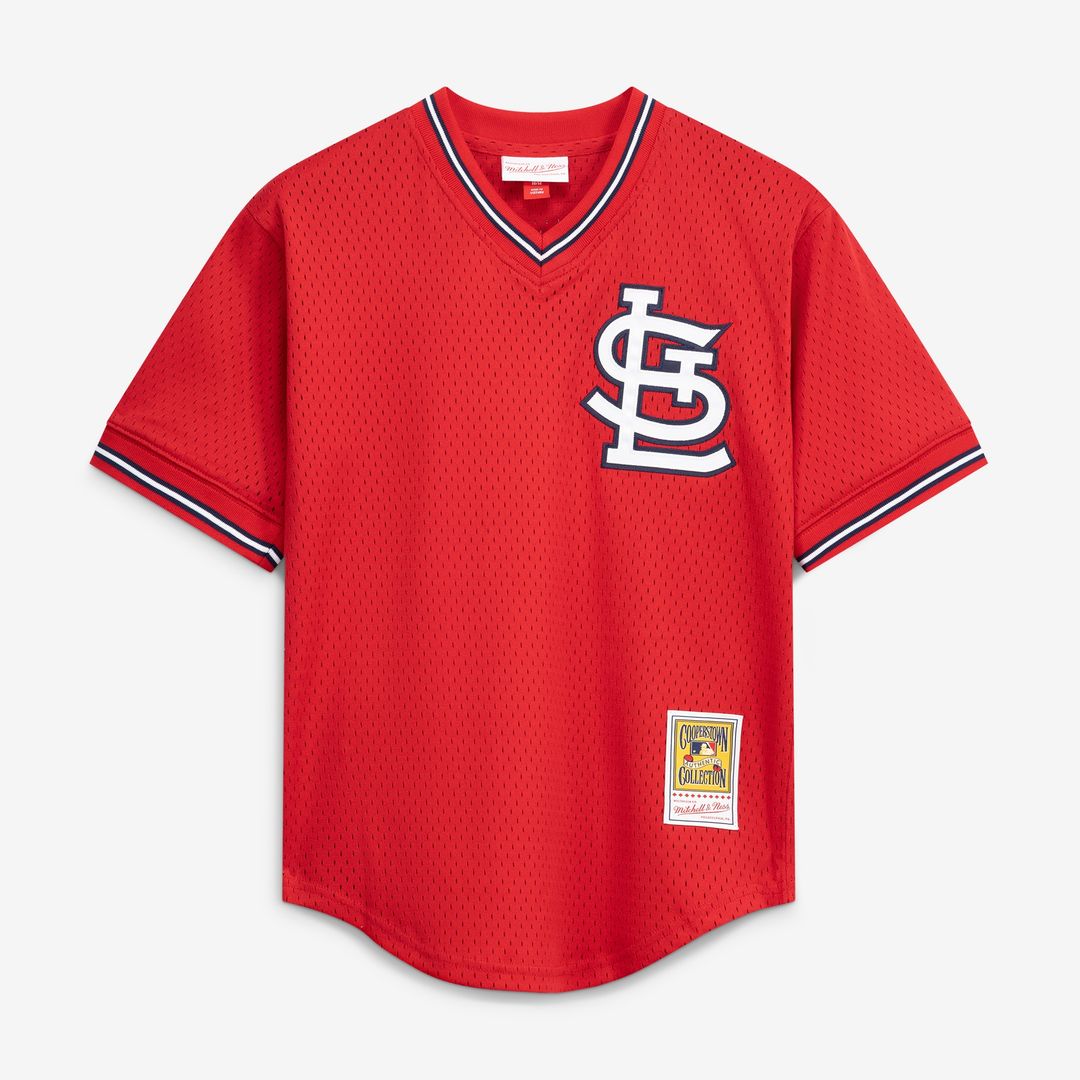 St. Louis Cardinals Ozzie Smith Mitchell & Ness Authentic Batting Practice Jersey - Scarlet