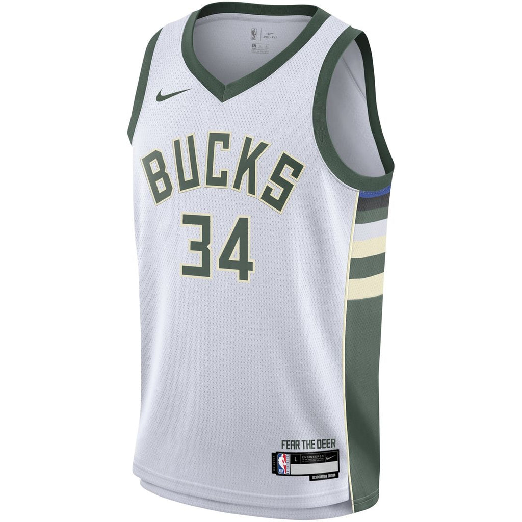 Milwaukee Bucks Giannis Antetokounmpo Nike Youth Swingman Jersey - Association Edition - White