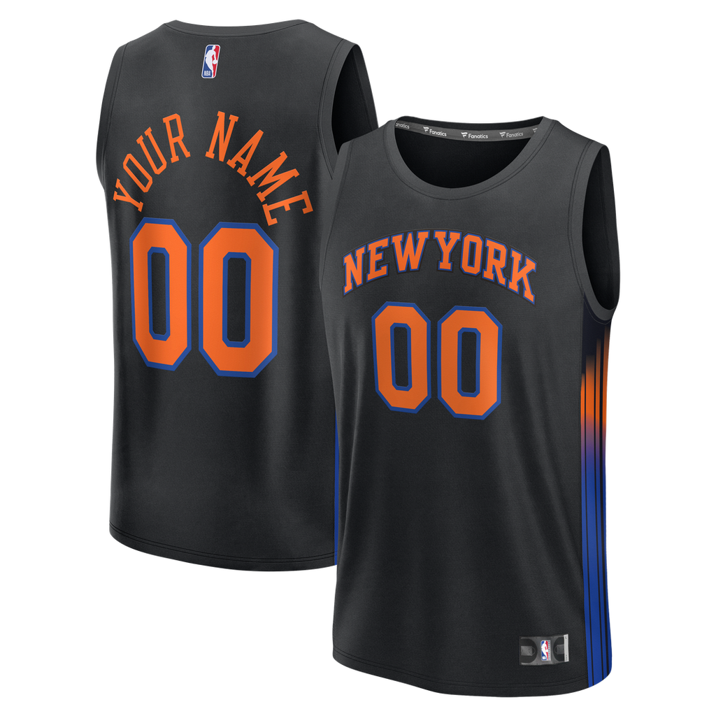 New York Knicks Fanatics Fast Break Custom Jersey - Statement Edition - Navy