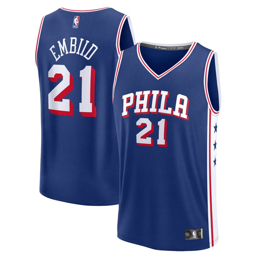 Philadelphia 76ers Joel Embiid Fanatics Fast Break Replica Jersey - Icon Edition - Royal