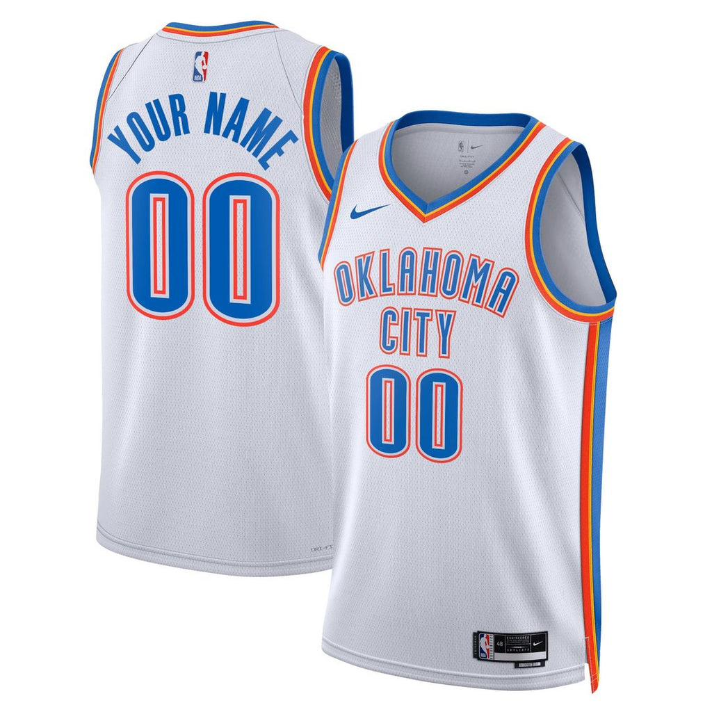 Oklahoma City Thunder Nike Unisex Swingman Custom Jersey Blue - Icon Edition