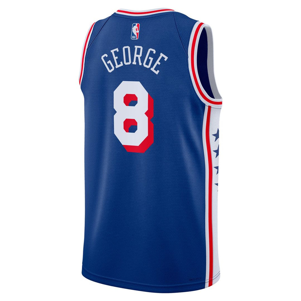 Philadelphia 76ers Paul George Nike Unisex 2024 Offseason Addition Nike Swingman Jersey - Royal