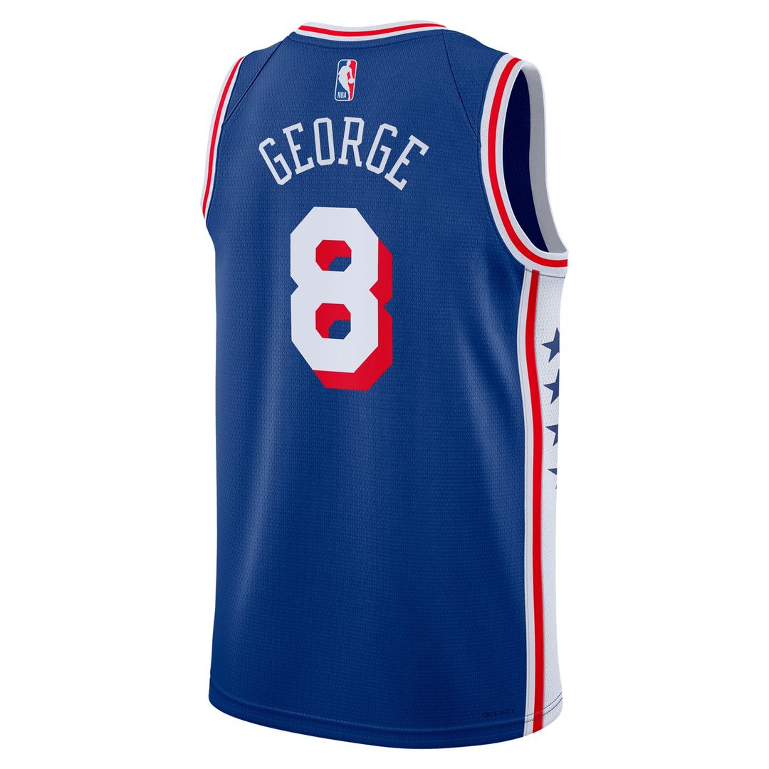 Philadelphia 76ers Paul George Nike Unisex 2024 Offseason Addition Nike Swingman Jersey - Royal