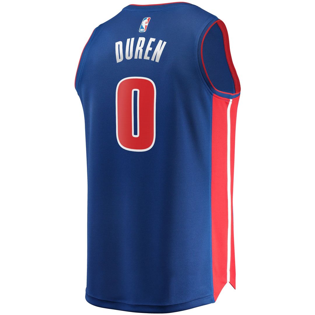 Detroit Pistons Jalen Duren Fanatics Fast Break Replica Jersey - Icon Edition - Blue