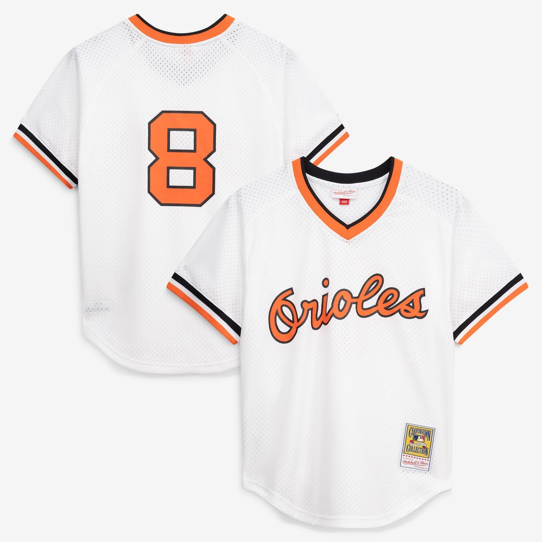 Baltimore Orioles Cal Ripken Jr. Mitchell & Ness Authentic Batting Practice Jersey - White
