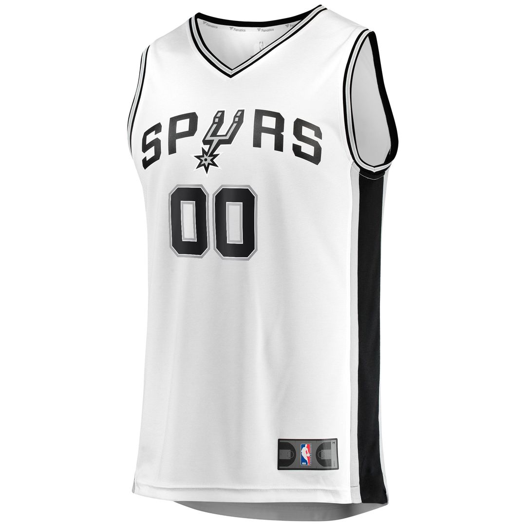 San Antonio Spurs Fanatics Fast Break Custom Replica Jersey - Association Edition - White