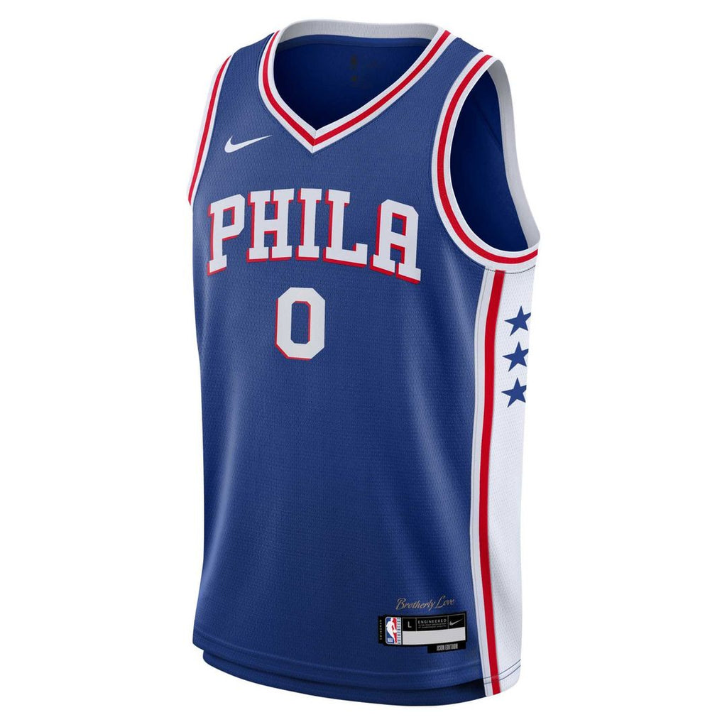 Philadelphia 76ers Tyrese Maxey Nike Youth Swingman Jersey - Icon Edition - Royal