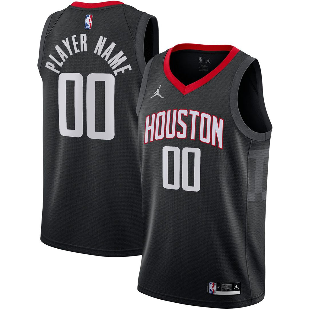 Houston Rockets Jordan Brand Swingman Custom Jersey - Statement Edition - Black