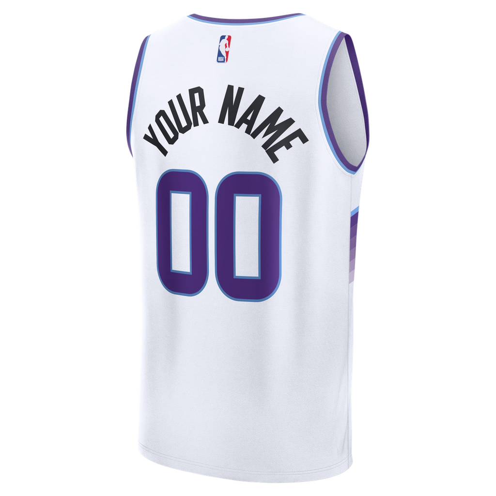 Utah Jazz Fanatics Youth Fast Break Custom Replica Jersey - Black - Statement Edition