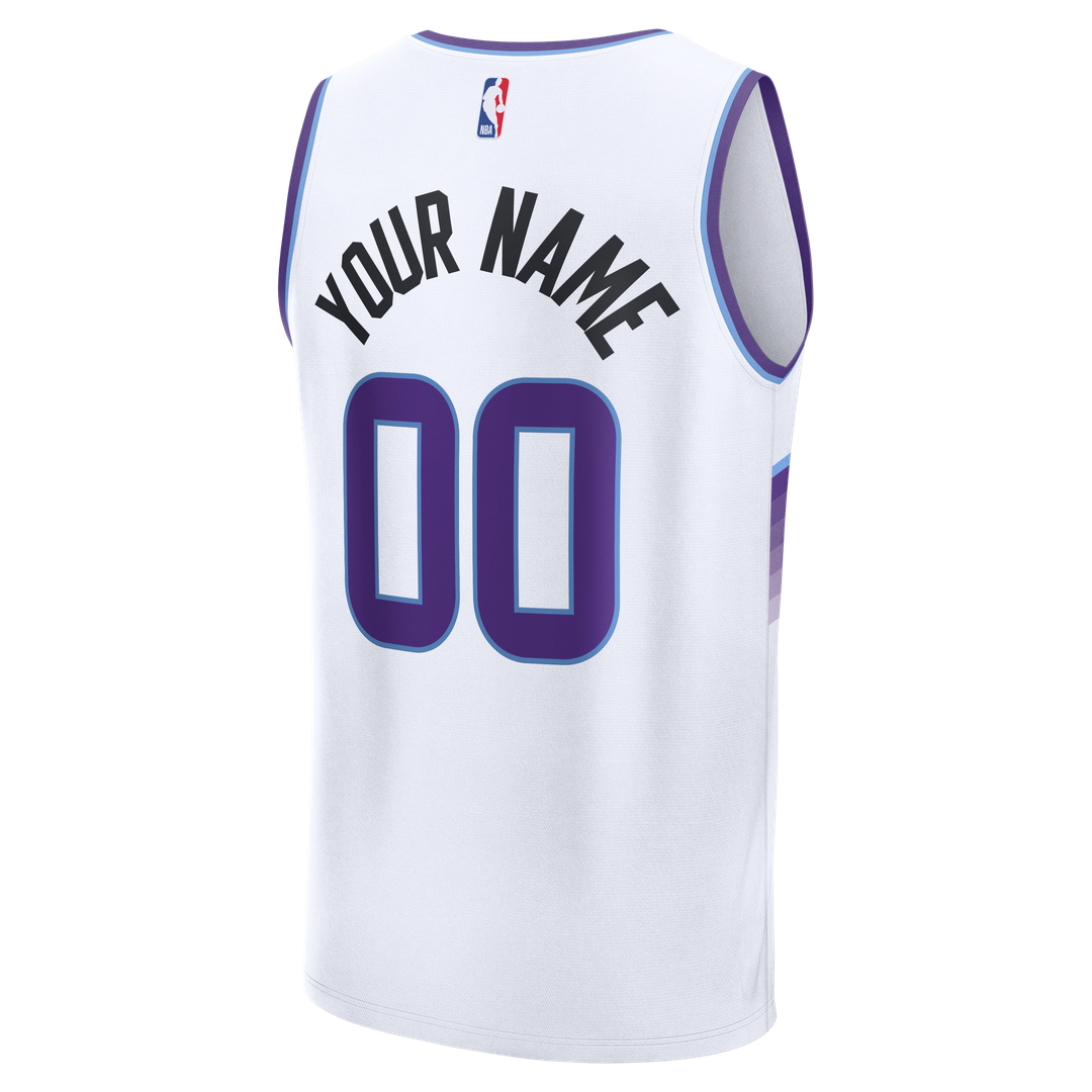 Utah Jazz Fanatics Youth Fast Break Custom Replica Jersey - Black - Statement Edition