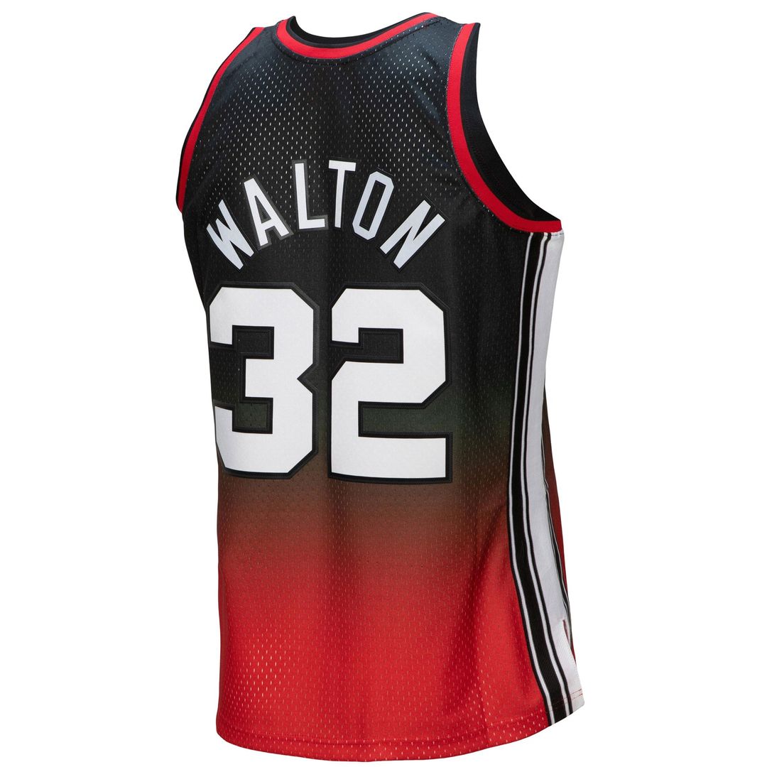 Portland Trail Blazers Bill Walton Mitchell & Ness 1976/77 Hardwood Classics Fadeaway Swingman Player Jersey - Red/Black