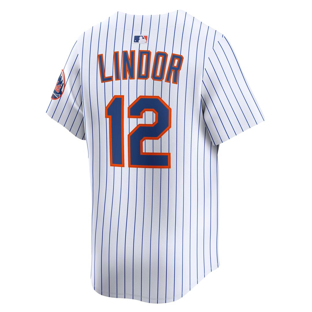 New York Mets Francisco Lindor Nike Home Limited Jersey - White