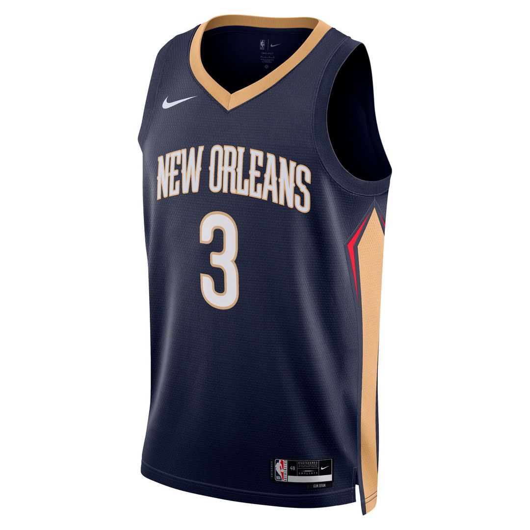New Orleans Pelicans Jordan Poole Nike Unisex Swingman Jersey - Navy - Icon Edition