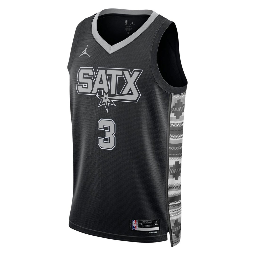 San Antonio Spurs Keldon Johnson Jordan Brand Unisex Swingman Jersey - Statement Edition - Black