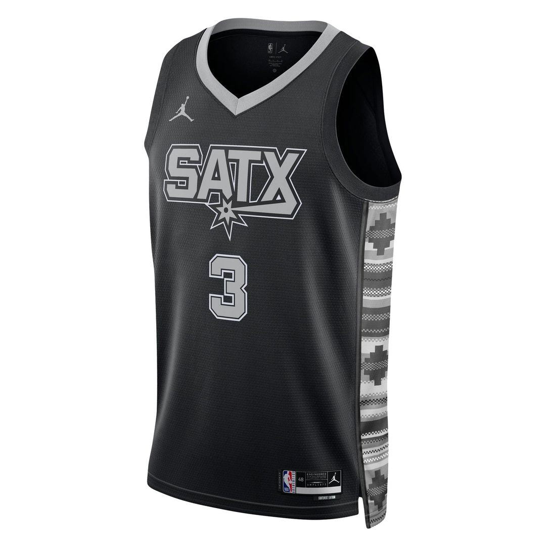 San Antonio Spurs Keldon Johnson Jordan Brand Unisex Swingman Jersey - Statement Edition - Black