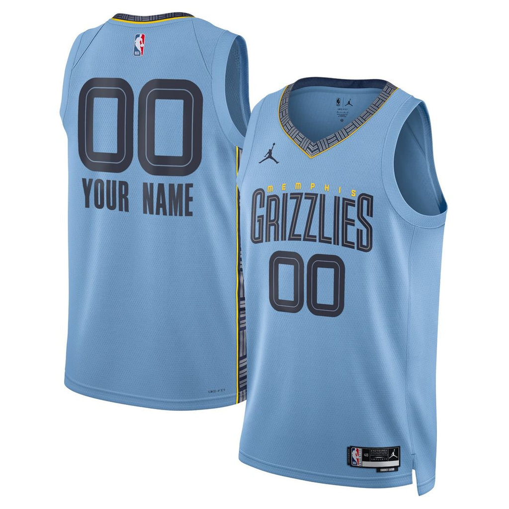 Memphis Grizzlies Jordan Brand Unisex 2022/23 Swingman Custom Jersey - Statement Edition - Blue