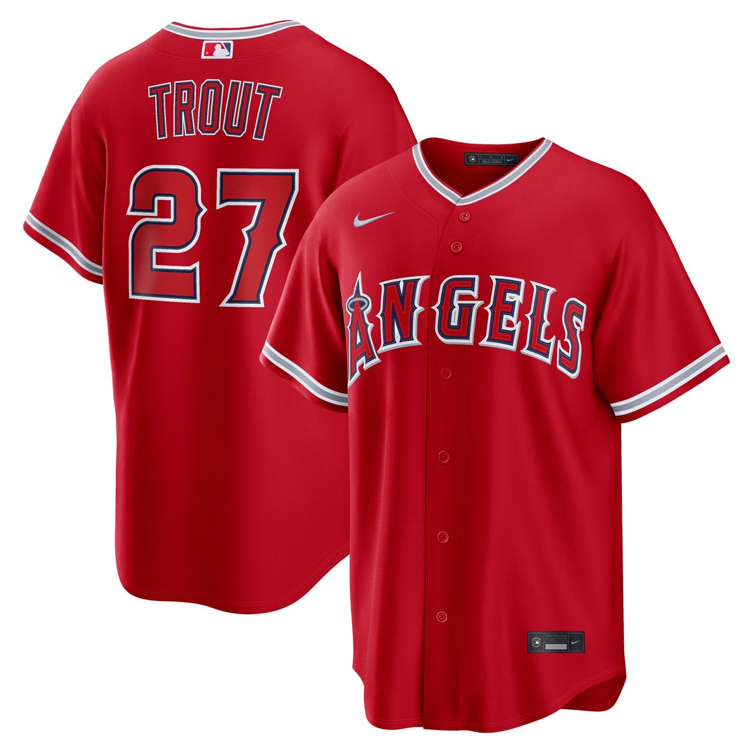 Los Angeles Angels Mike Trout Nike Alternate Replica Jersey - Red