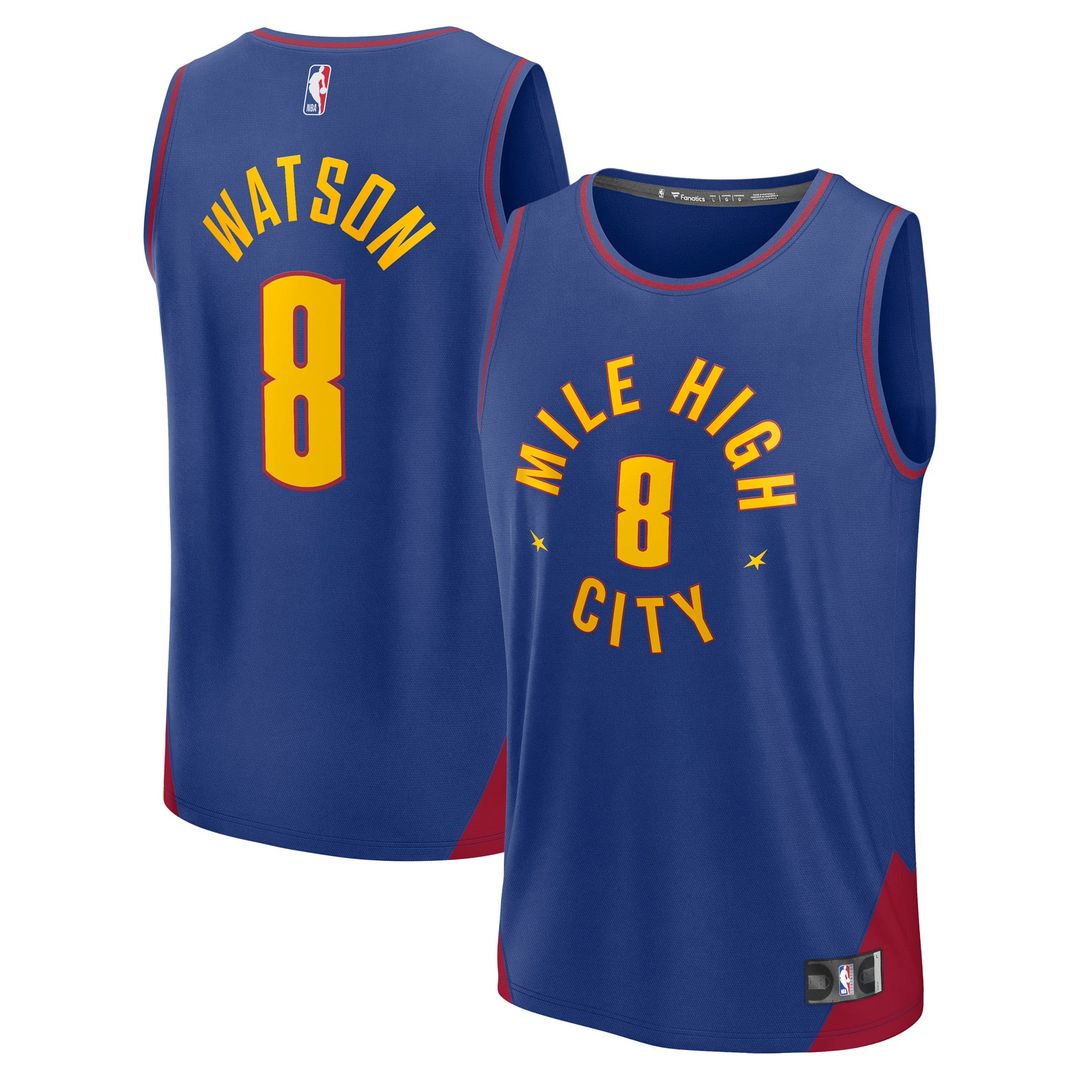 Denver Nuggets Peyton Watson Fanatics Fast Break Replica Player Jersey - Statement Edition - Blue
