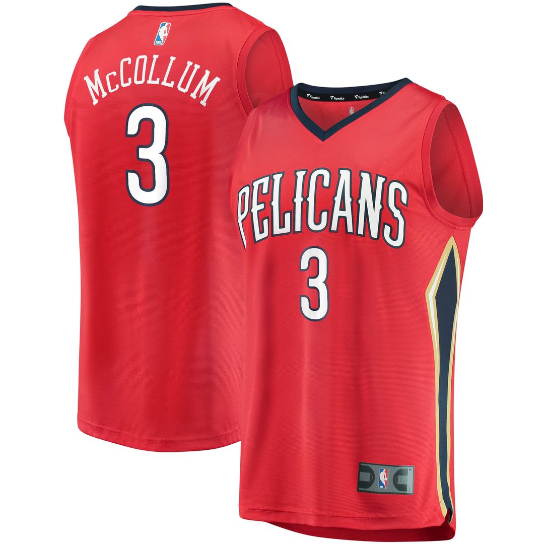 New Orleans Pelicans C.J. McCollum Fanatics Youth Fast Break Replica Player Jersey Red - Statement Edition