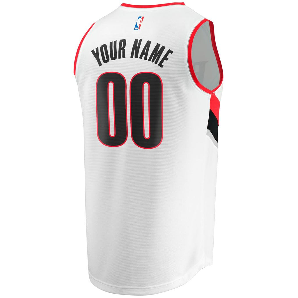 Portland Trail Blazers Fanatics Fast Break Custom Replica Jersey - Association Edition - White