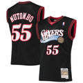 Philadelphia 76ers Dikembe Mutombo Mitchell & Ness Hardwood Classics Swingman Jersey - Black