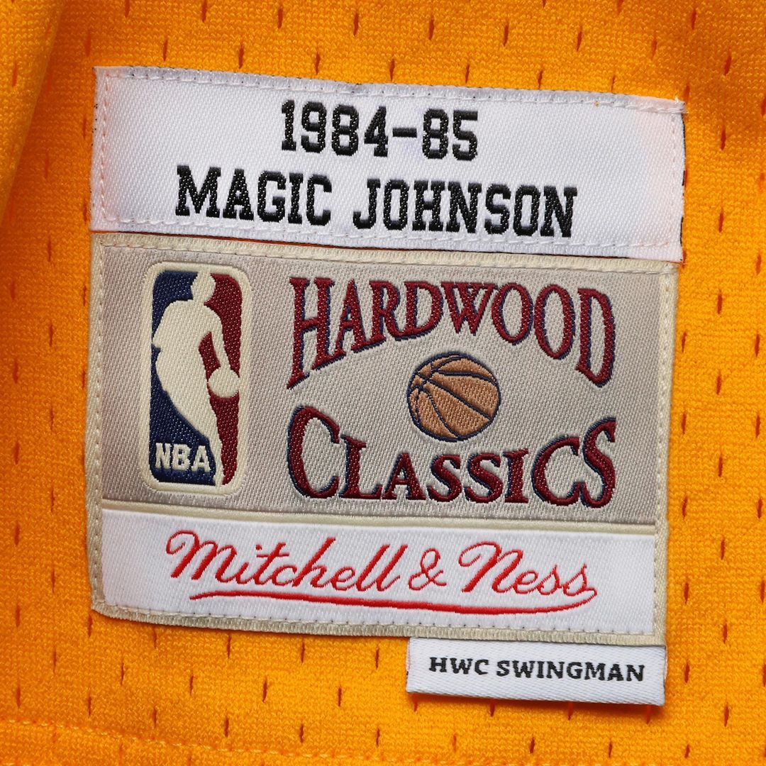 Los Angeles Lakers Magic Johnson Mitchell & Ness 1984/85 Hardwood Classics Swingman Jersey - Gold