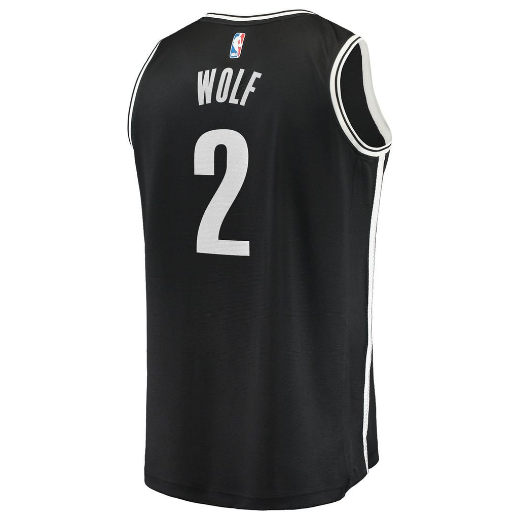 Brooklyn Nets Daniel Wolf Fanatics Fast Break Replica Jersey - Black - Icon Edition
