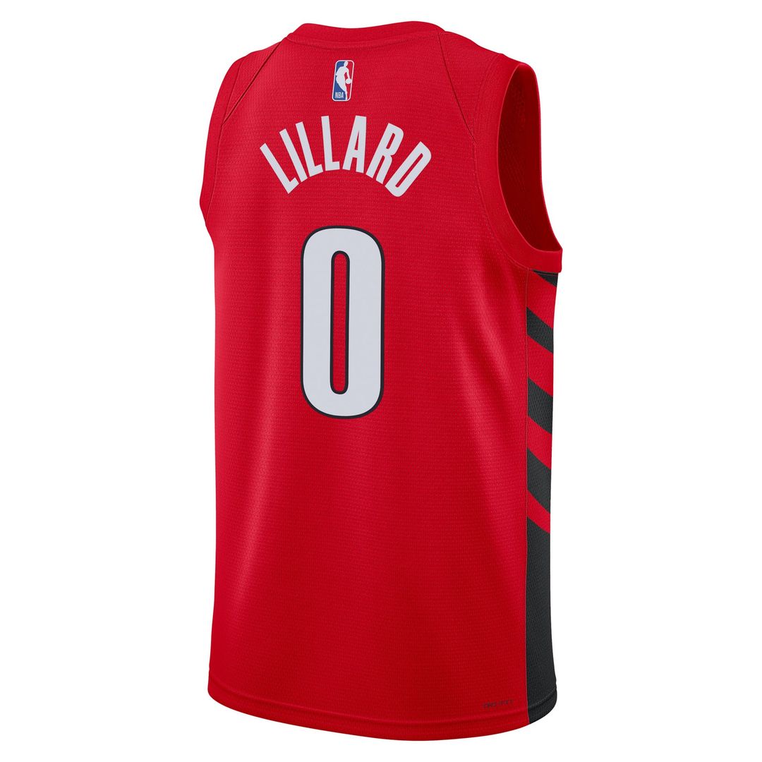 Portland Trail Blazers Damian Lillard Jordan Brand Unisex Swingman Jersey - Red - Statement Edition