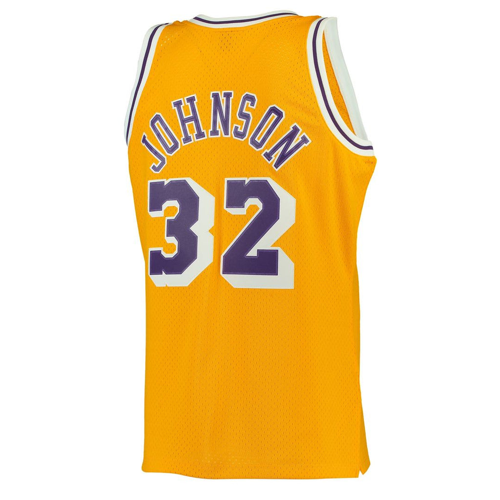 Los Angeles Lakers Magic Johnson Mitchell & Ness 1984/85 Hardwood Classics Swingman Jersey - Gold