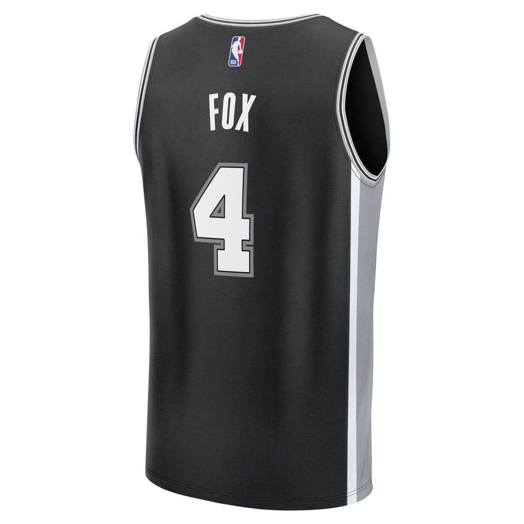 San Antonio Spurs De'Aaron Fox Fanatics Fast Break Replica Player Jersey - Icon Edition - Black