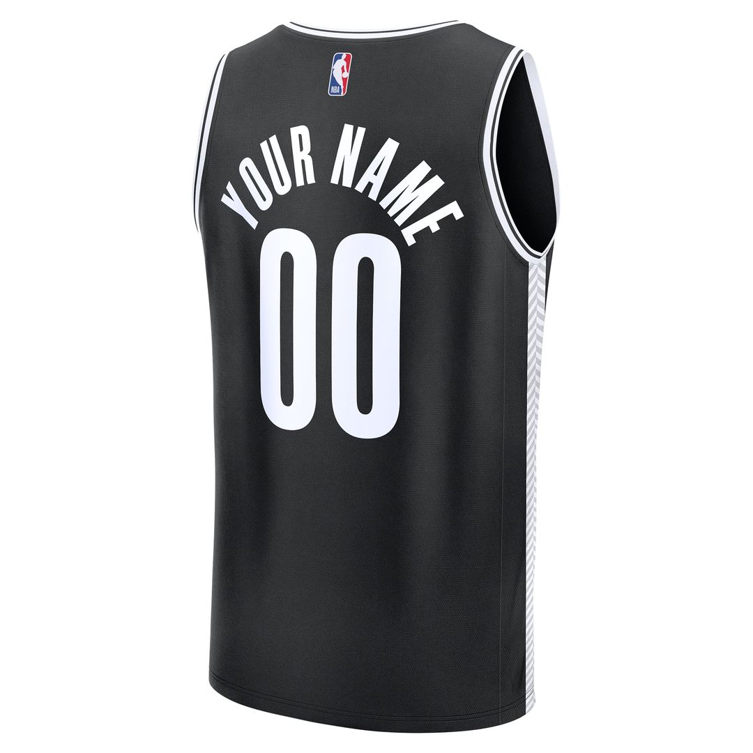Brooklyn Nets Fanatics Fast Break Custom Jersey - Icon Edition - Black
