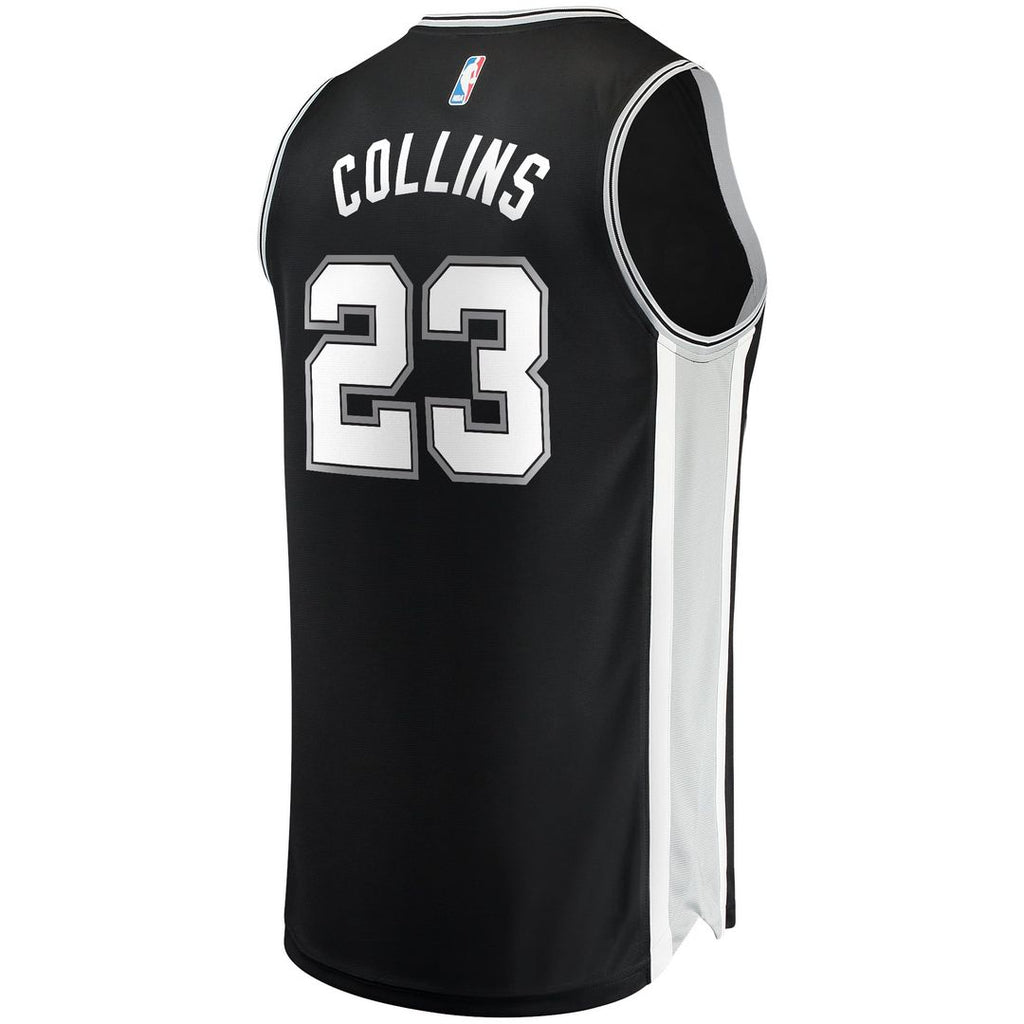 San Antonio Spurs Zach Collins Fanatics Fast Break Replica Jersey - Icon Edition - Black