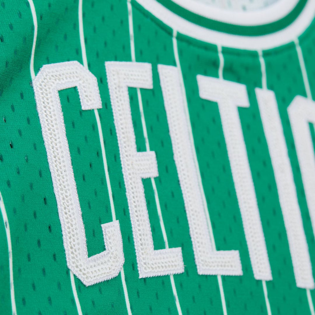 Boston Celtics Larry Bird Mitchell & Ness x DANNIJO Women's Fashion Cropped Basketball Jersey - Kelly Green