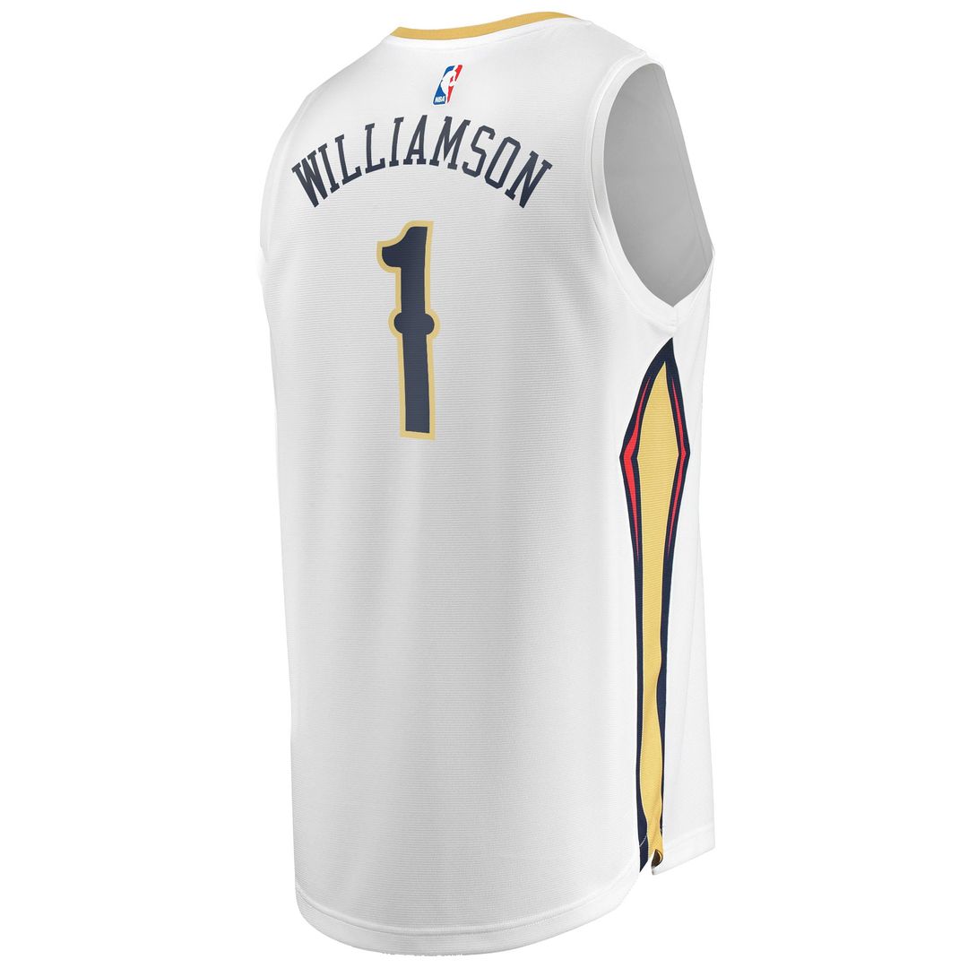 New Orleans Pelicans Zion Williamson Fanatics Replica Fast Break Jersey White - Association Edition